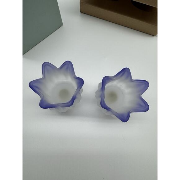 PartyLite Purple Tulip Peglites Set of 2 P7118 NEW In Box Votive Candle Holder - Picture 3 of 3